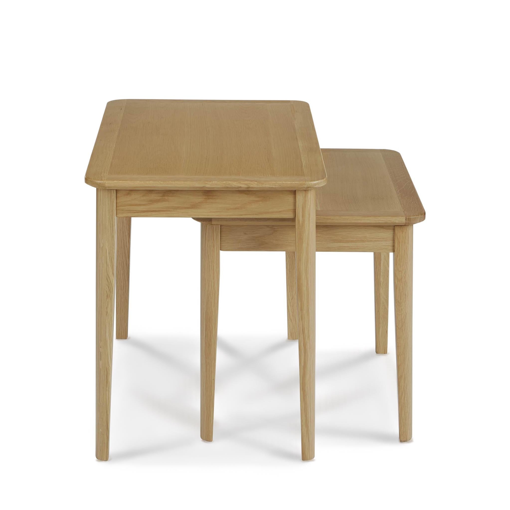 Scandi oak deals nest of tables