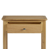 Alba Oak Telephone Table - Close up of drawer front