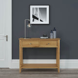 Alba Oak Console Table lifestyle view