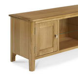 Alba Oak Large 120cm TV Stand - Close up of door front