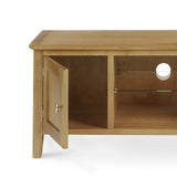 Alba Oak Large 120cm TV Stand - Close up cupboard