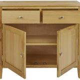 Alba Oak Small Sideboard - Inside view of cupboard