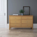 Alba Oak 6 Drawer Chest Unit lifestyle view