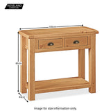 Sidmouth Oak Console Table - Size Guide