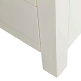 Farrow Cream 5 Drawer Tallboy Chest unit - Close up of  Foot of Tallboy