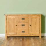 Surrey Oak 3 Drawer Sideboard - Lifestyle