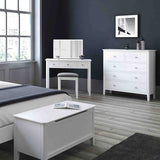 Chester White Blanket Box Ottoman  - Lifestyle close up view