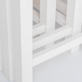 close up of the solid wood legs on the Farrow White Nest of Tables