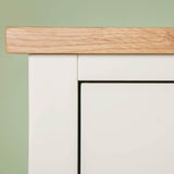 Farrow White 5 Drawer Tallboy front corner view