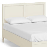 The Muslanne Cream 4'6" Double Bed Frame - Close Up of Bedhead