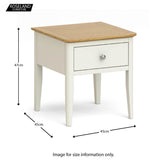 Windsor Cream Lamp Table size guide