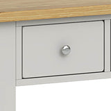 Lundy Grey Console Table - Close Up of Drawer