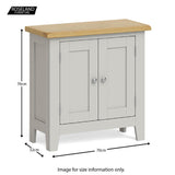 Dimensions - Lundy Grey Mini Cupboard