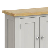 Lundy Grey Mini Cupboard - Close Up of Top