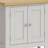 Lundy Grey Mini Cupboard - Close Up of Cupboard