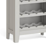 Lundy Grey Wine Rack Cabinet - Close Up of Bottle Holders