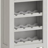 Lundy Grey Wine Rack Cabinet - Close Up of Wine Racks