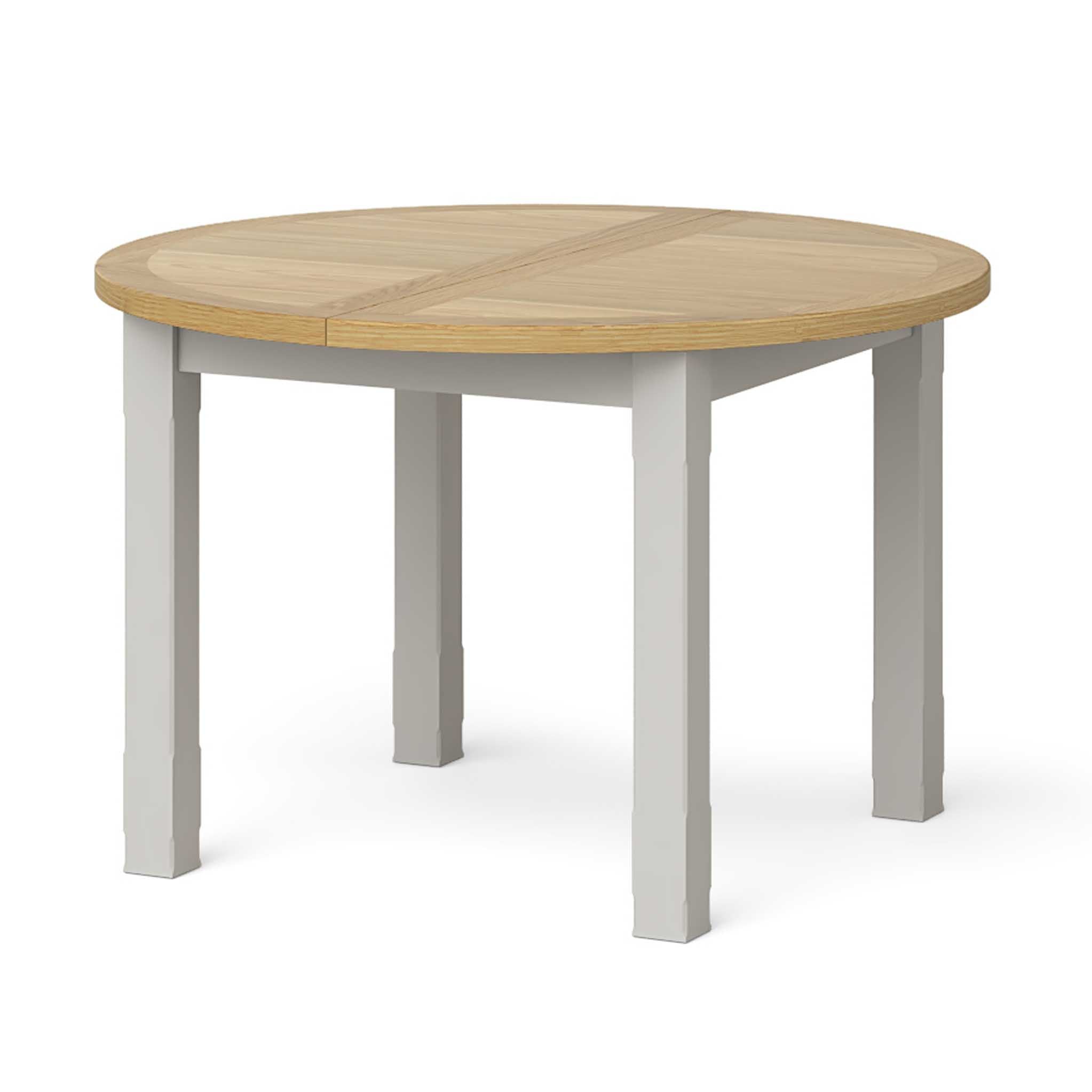 Grey round extendable store dining table