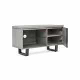 Soho Small 90 cm TV Stand  - Side view with door opening