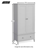 Elgin Grey Double Wardrobe size guide