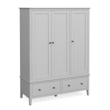 Elgin Grey Triple Wardrobe by Roseland Furniture