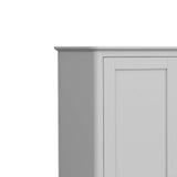 sleek top edge on the Elgin Grey Triple Wardrobe