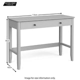 Elgin Grey Home Office Desk size guide