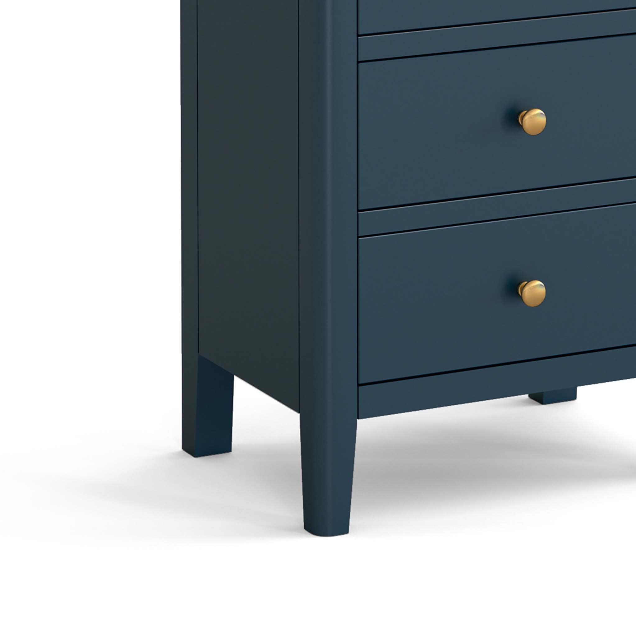 Stirling Blue Tallboy Chest with 5 Drawers Roseland Roseland