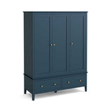 Stirling Blue Triple Wardrobe from Roseland Furniture