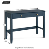 Stirling Blue Home Office Desk size guide