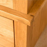 Lanner Oak Triple Wardrobe & Drawers mid section view