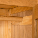 Lanner Oak Triple Wardrobe & Drawers hanging rail fixing view