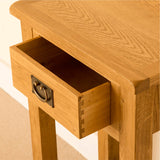 Lanner Oak Telephone Table drawer view