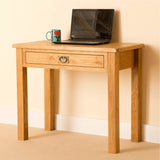 Lanner Oak Desk side view