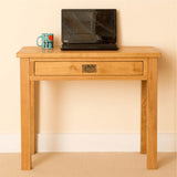 Lanner Oak Desk front view 2