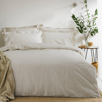 Erika Striped Cotton Duvet Set | Classic Reversible Bedding | Roseland