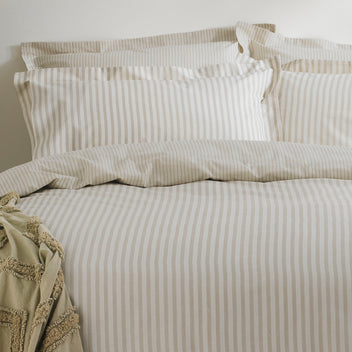 Erika Striped Cotton Duvet Set | Classic Reversible Bedding | Roseland ...