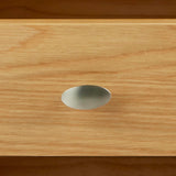 Alba Oak Telephone Table - Close up of drawer handle