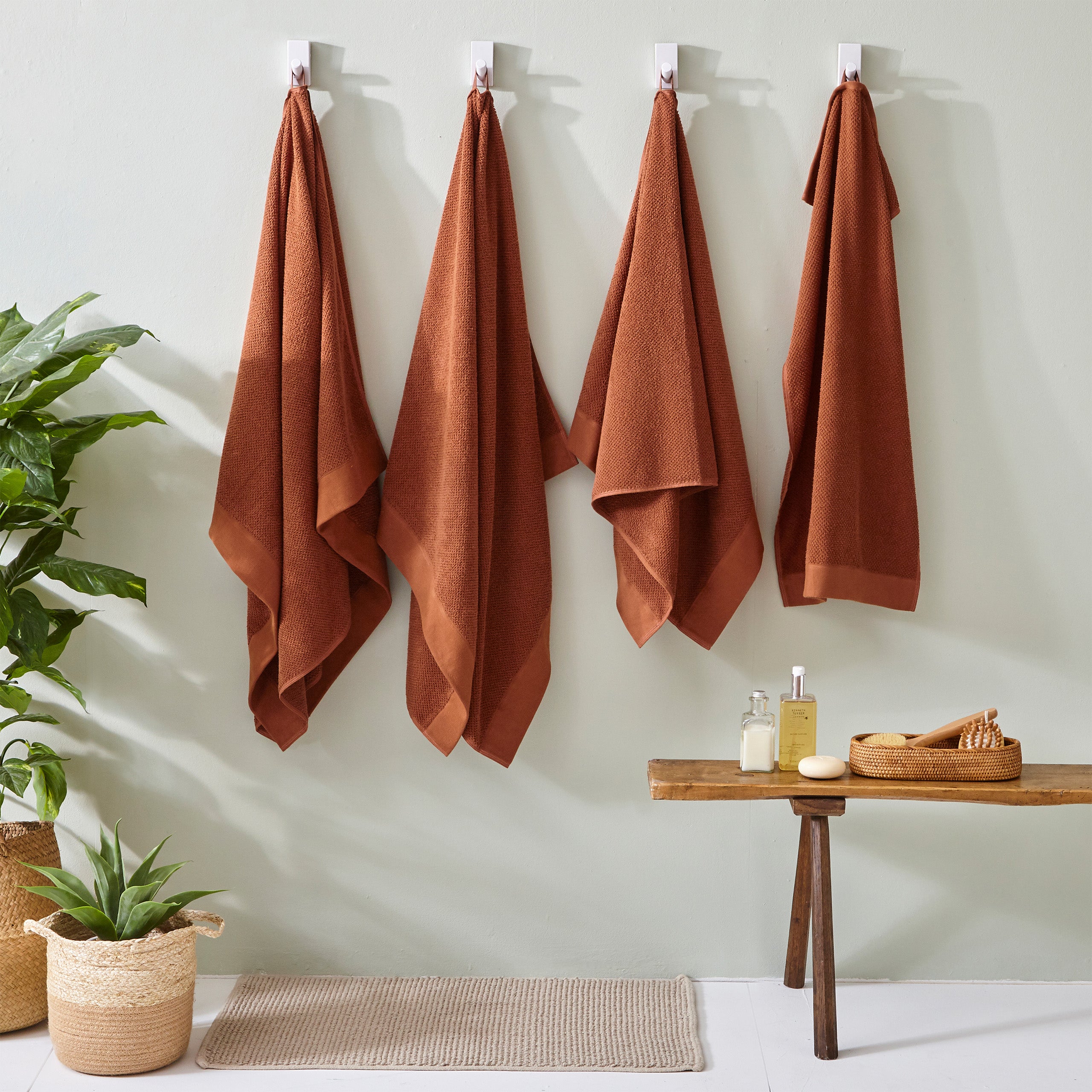 Burnt orange towel sets hot sale