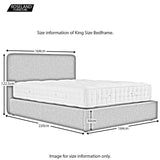 Sofie King Size Bed Frame - Size Guide