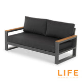 LIFE Soho Lounge Set with Teak Lift Up Coffee Table