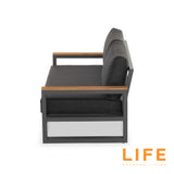 LIFE Soho Lounge Set with Teak Lift Up Coffee Table