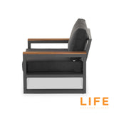 LIFE Soho Lounge Set with Teak Lift Up Coffee Table