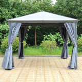 Lugano Grey Premium Gazebo 3x3m