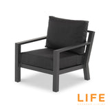 LIFE Timber Lounge Set with Ceramic Adjustable Table