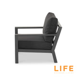 LIFE Timber Lounge Set with Ceramic Adjustable Table