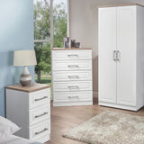 Talland White 3 Drawer Bedside Cabinet from Roseland