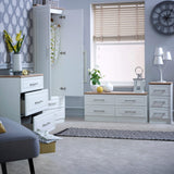 Talland White 2 Door 2 Drawer Wardrobe from Roseland