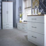 Talland White 2 Door 2 Drawer Wardrobe from Roseland