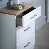 Talland White 3 Drawer Deep Chest from Roseland